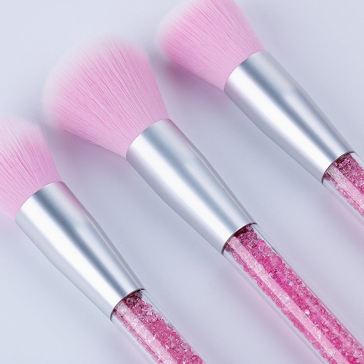 Velphine Crystal Pink Makeup Brush Set – 8-Piece Aesthetic Beauty Kit 🖌️✨