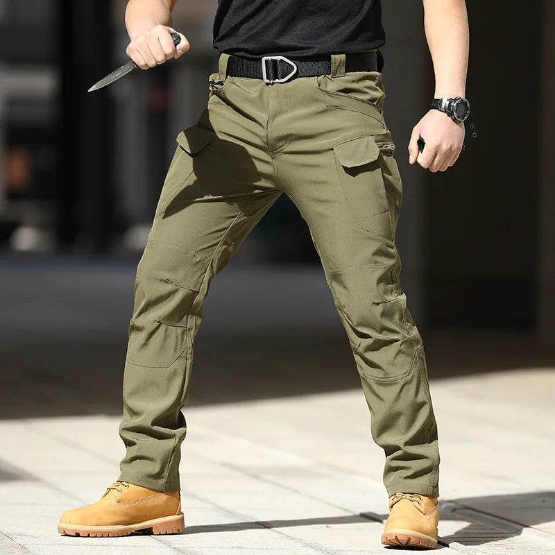 2025 Men's Anti-scratch Tactical Pants Elasticity Hiking Trousers Men Waterproof Hunting Fishing Camping Pants Wear-resistant