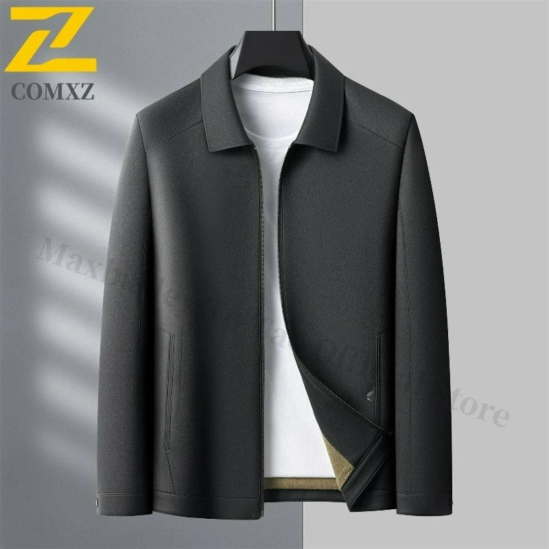 Autumn Leather Jacket Male 2025 New Fashion Classic Casual Lapel Design Coat Stylish Comfort Wear Premium Leather Outerwear