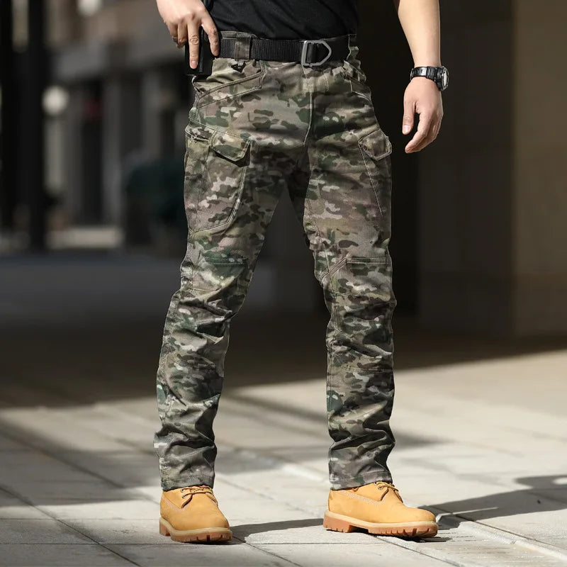 2025 Men's Anti-scratch Tactical Pants Elasticity Hiking Trousers Men Waterproof Hunting Fishing Camping Pants Wear-resistant