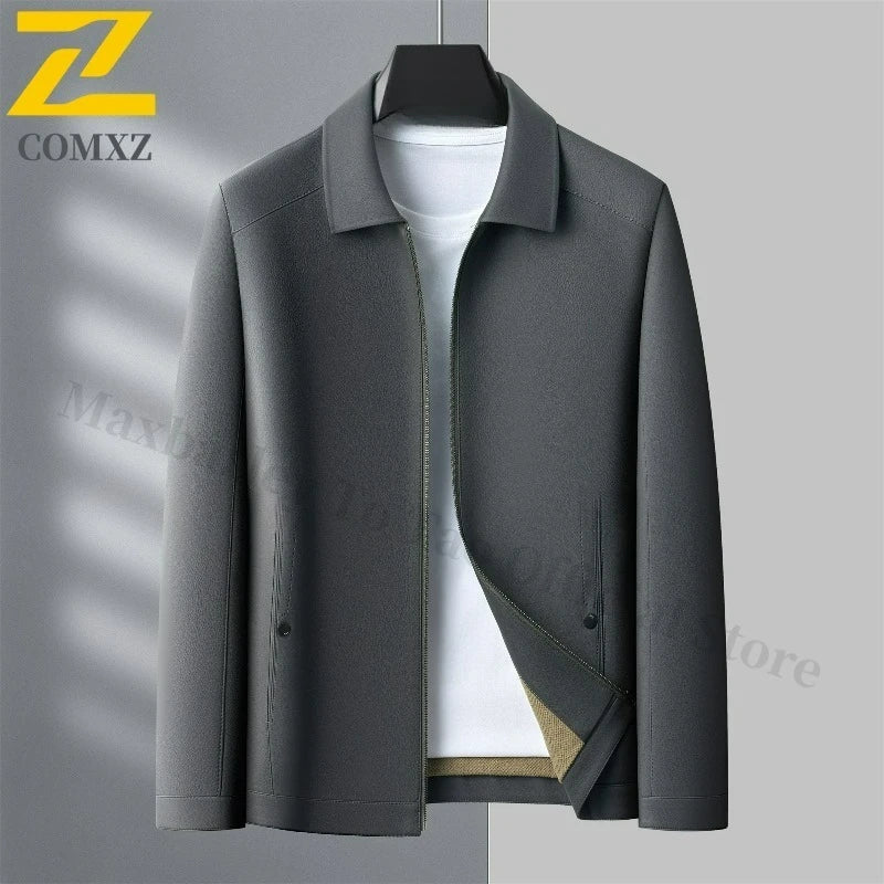 Autumn Leather Jacket Male 2025 New Fashion Classic Casual Lapel Design Coat Stylish Comfort Wear Premium Leather Outerwear