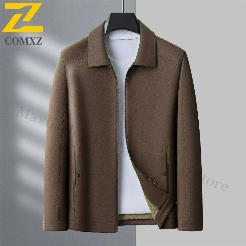 Autumn Leather Jacket Male 2025 New Fashion Classic Casual Lapel Design Coat Stylish Comfort Wear Premium Leather Outerwear