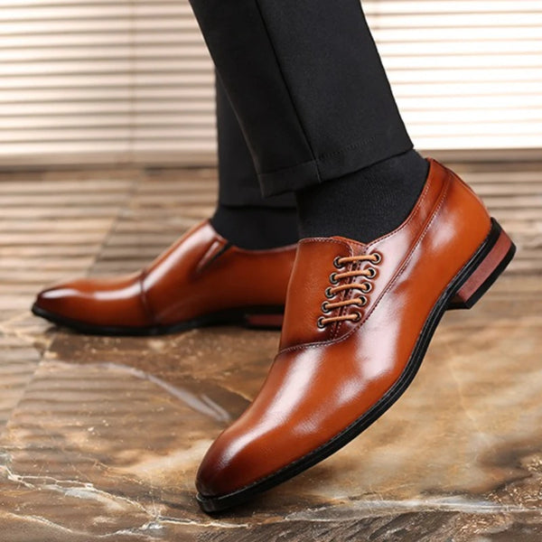 Business Leather Lace Up Shoes For Men